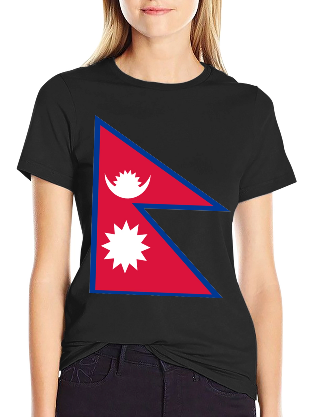 Nepal Flag Graphic Tee