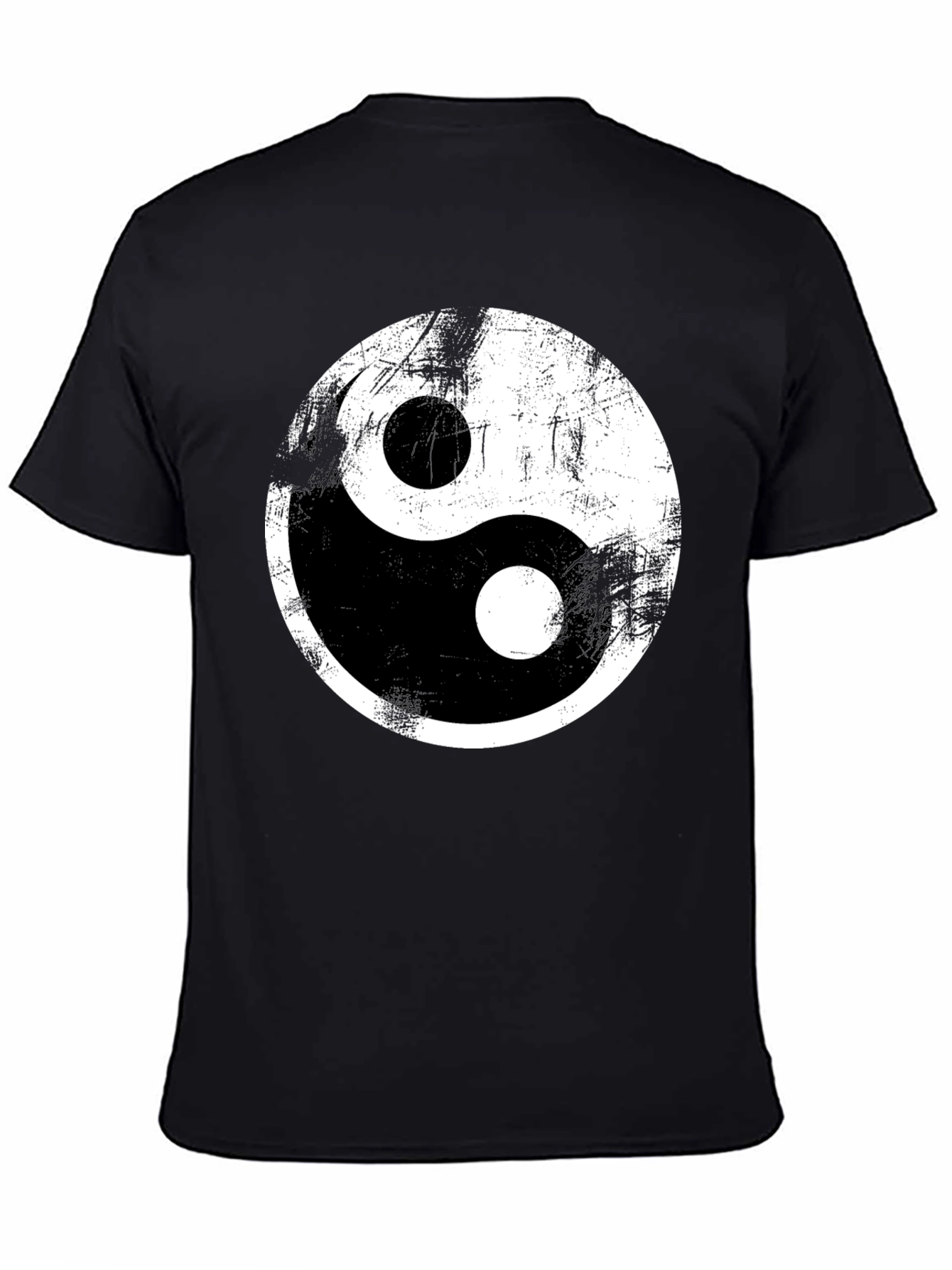 Yin Yang Graphic Tee - Distressed Print