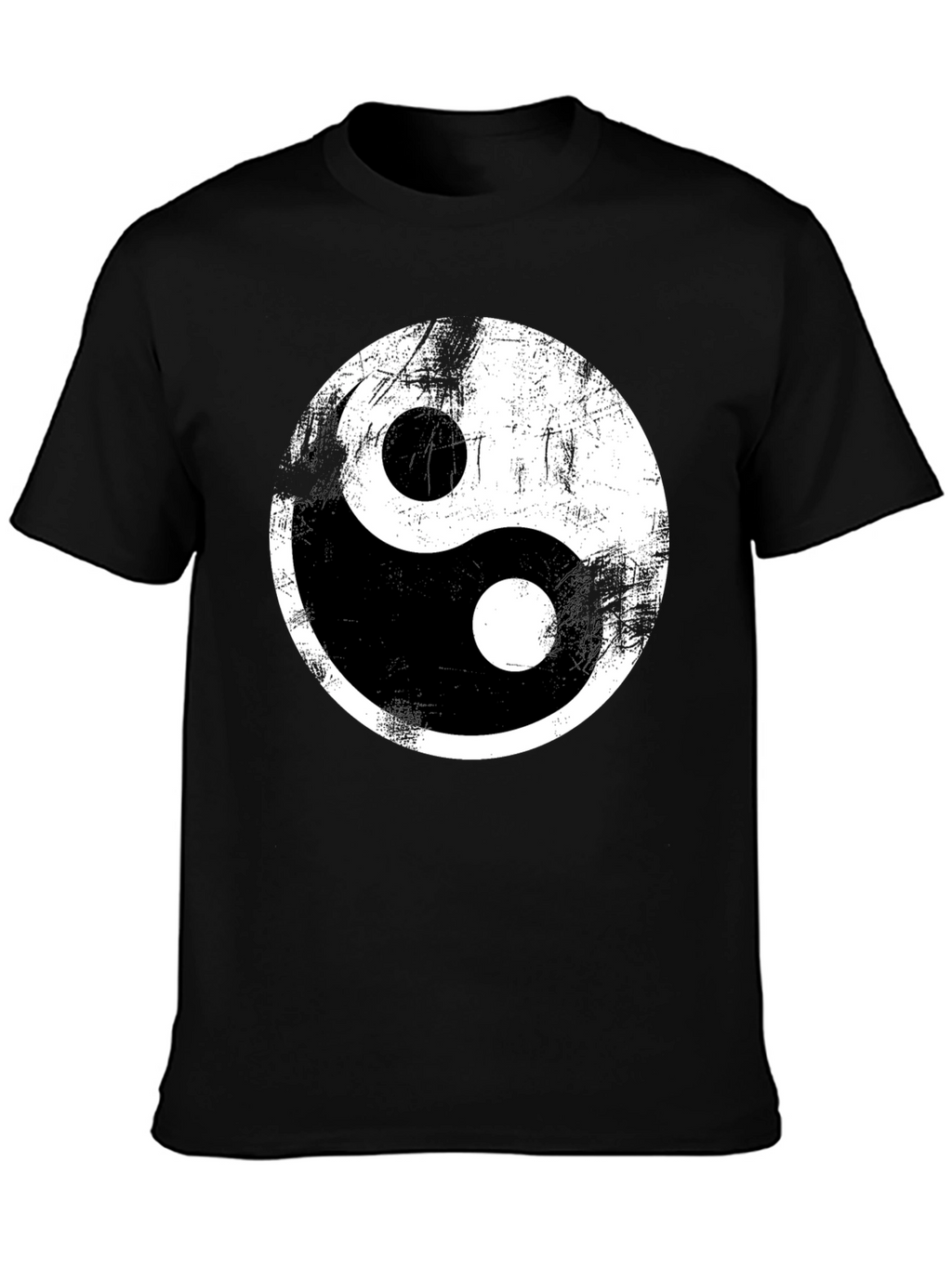 Yin Yang Graphic Tee - Distressed Print