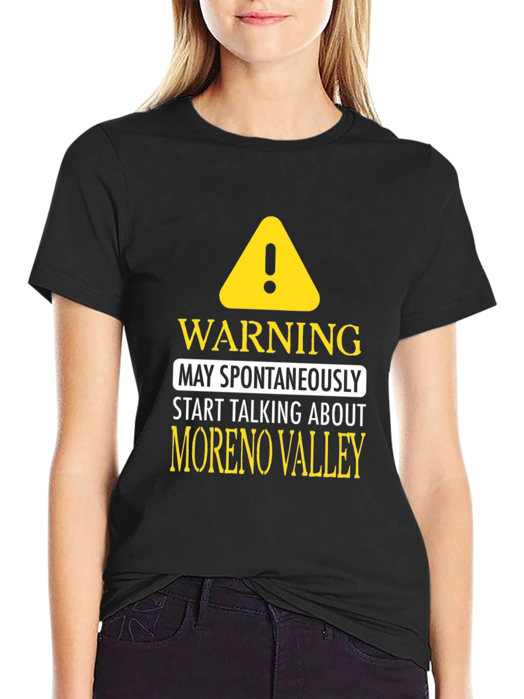 Moreno Valley Talking Warning Black T-Shirt