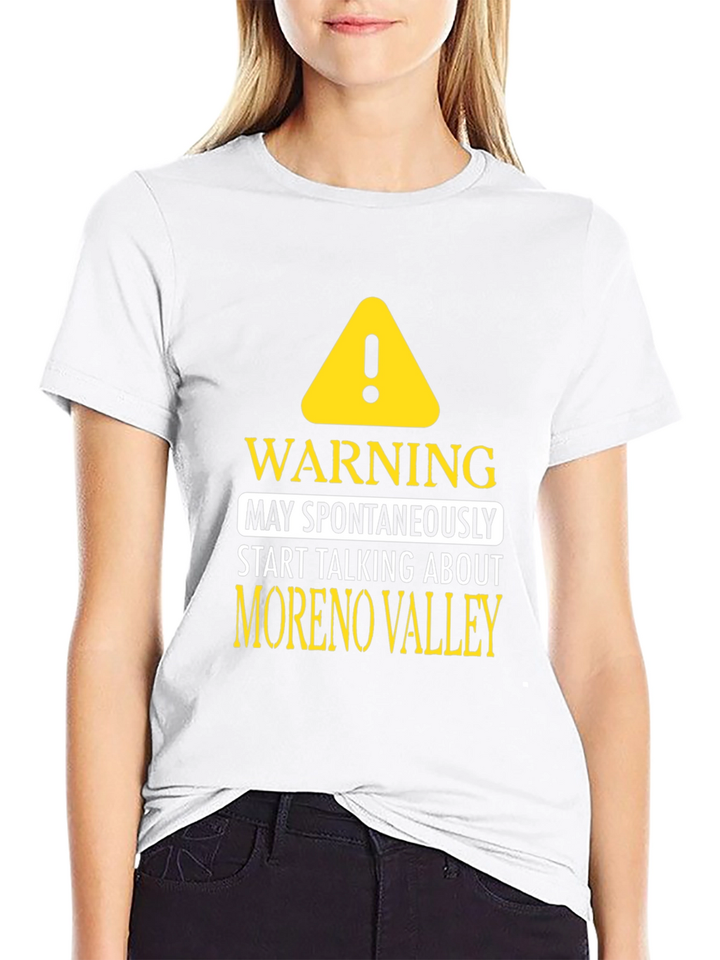 Moreno Valley Talking Warning Black T-Shirt