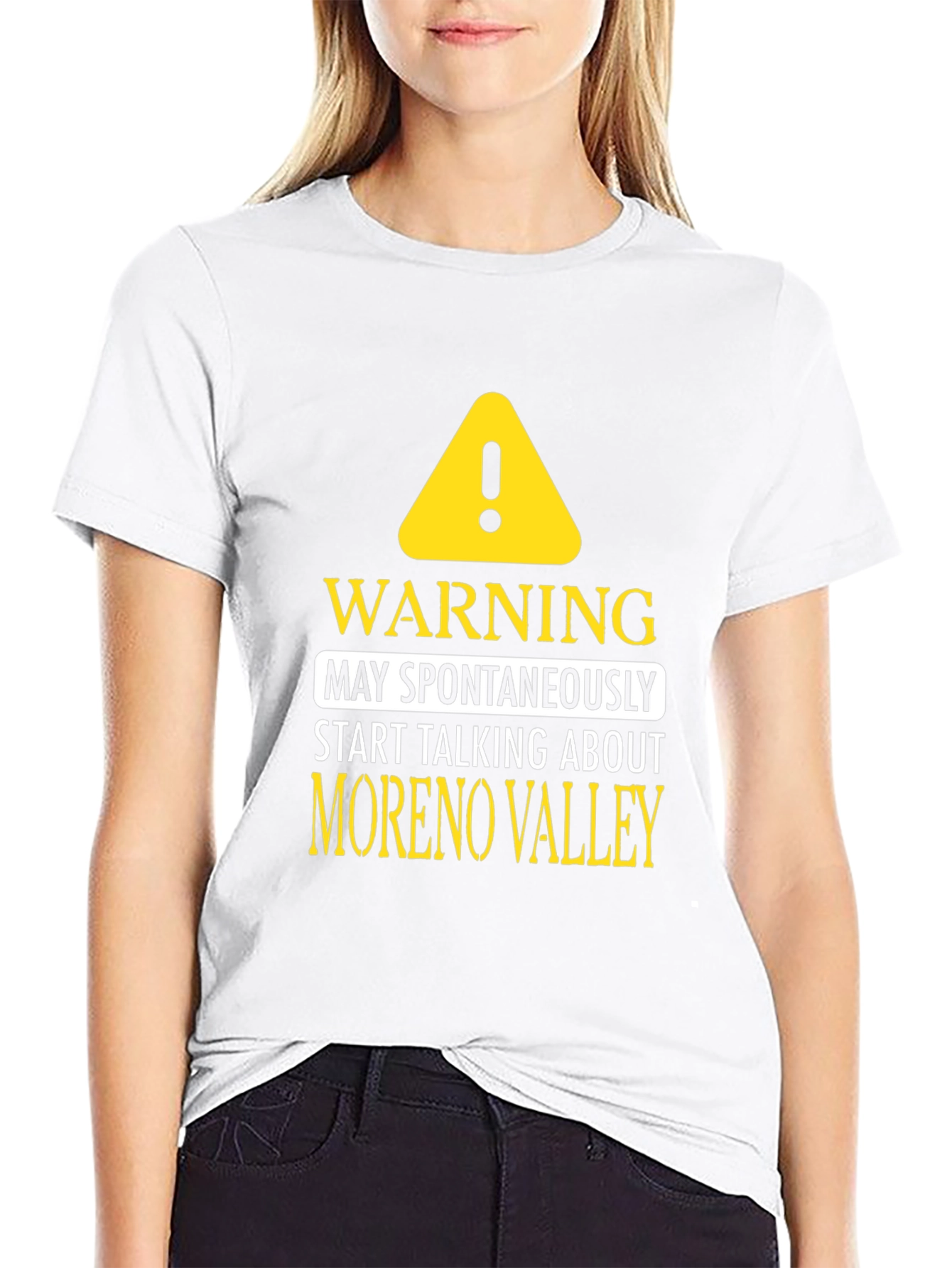 Moreno Valley Talking Warning Black T-Shirt