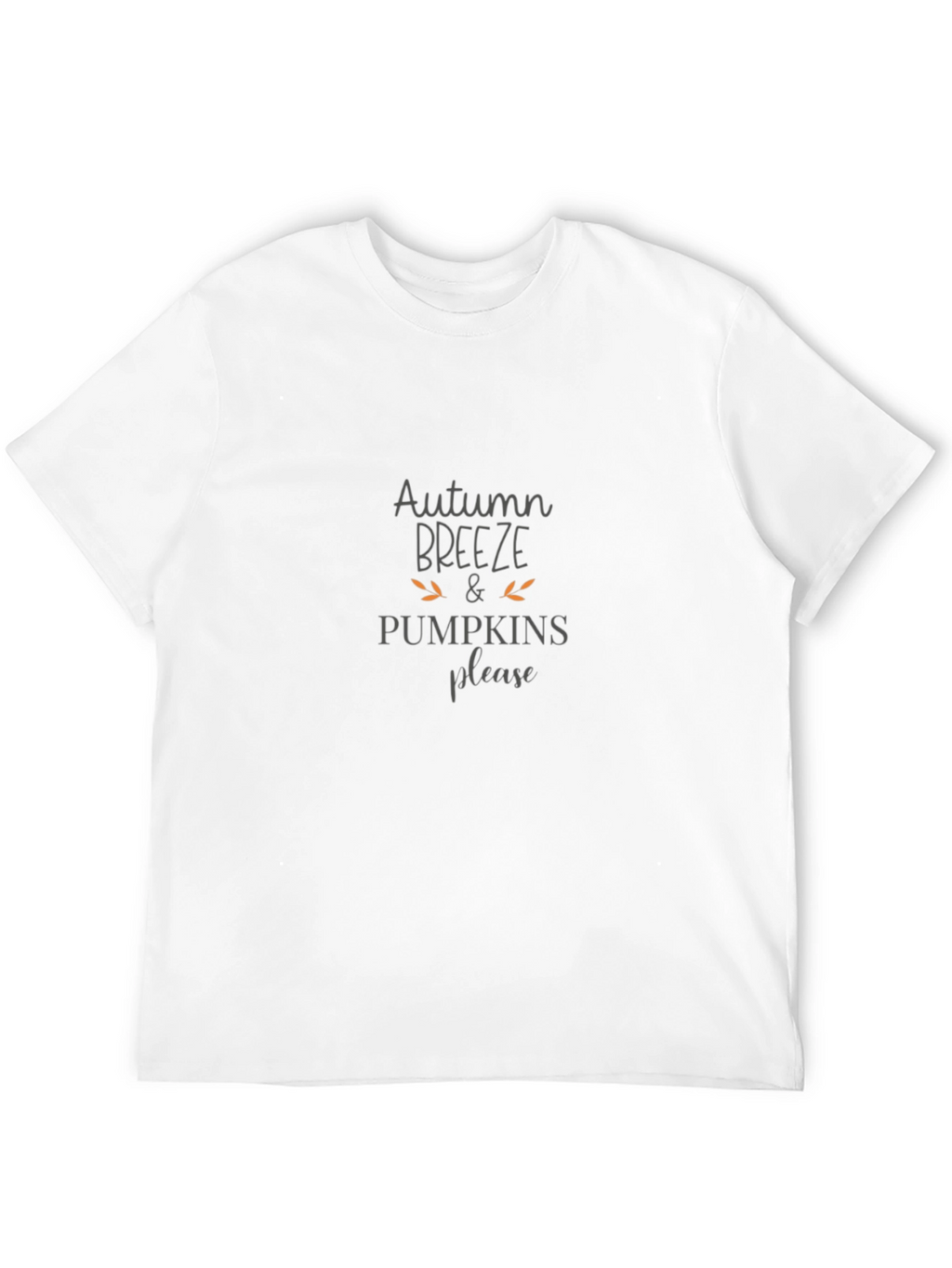 Autumn Breeze & Pumpkins Please Black Graphic Tee