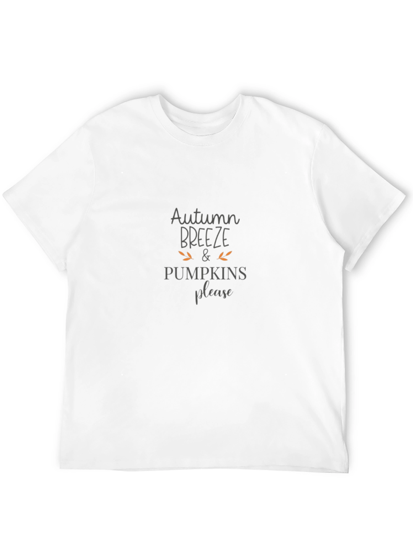 Autumn Breeze & Pumpkins Please Black Graphic Tee