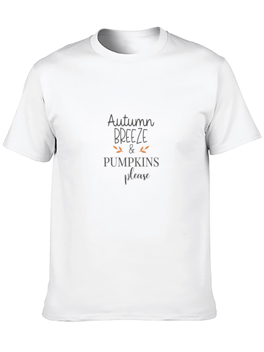 Autumn Breeze & Pumpkins Please Black Graphic Tee