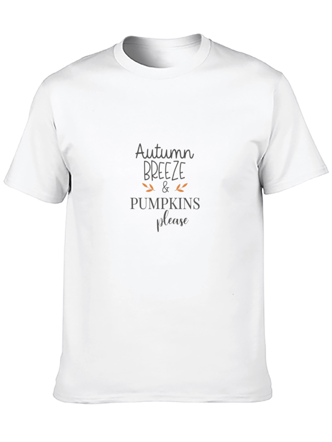 Autumn Breeze & Pumpkins Please Black Graphic Tee