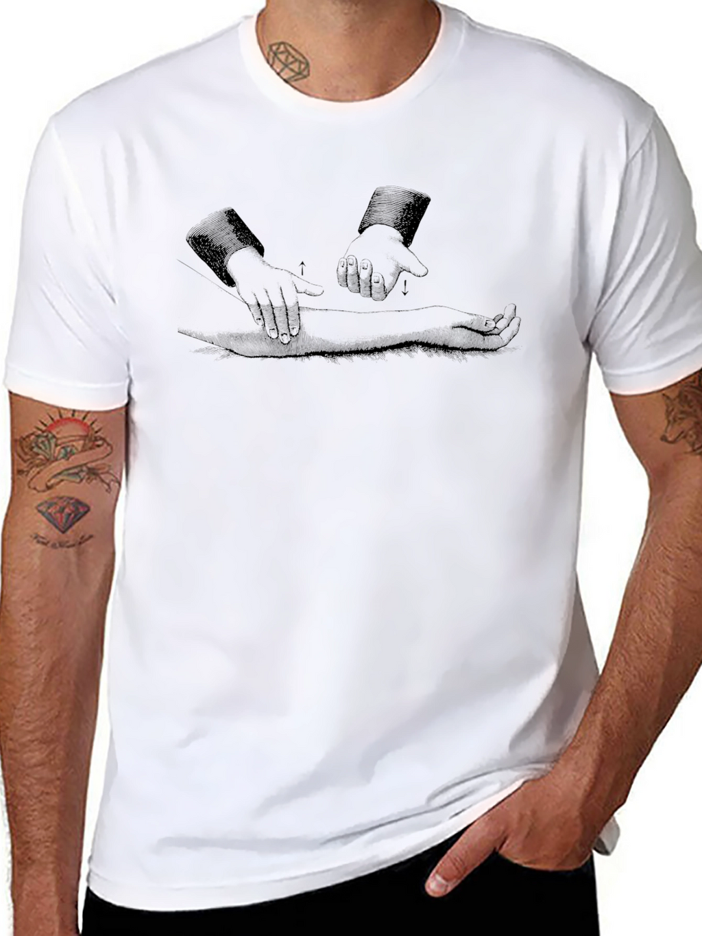 Unique Graphic Print Black T-Shirt
