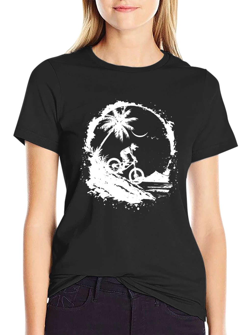 Mountain Bike T-Shirt - Palm Tree Graphic Tee
