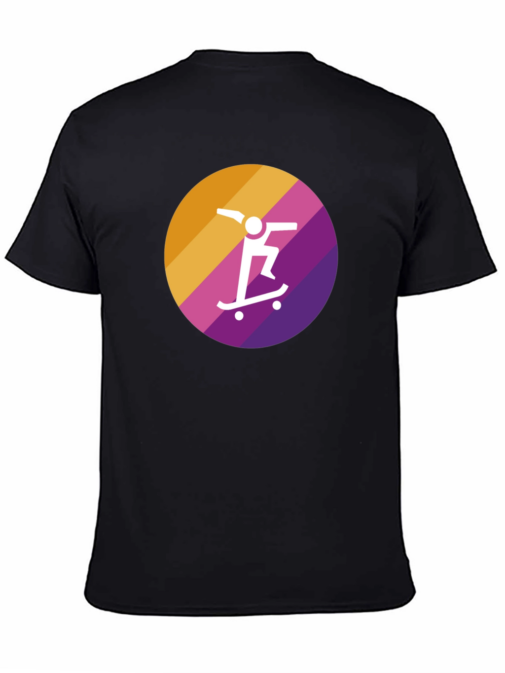 Skateboarder Graphic Tee - Black Cotton Blend