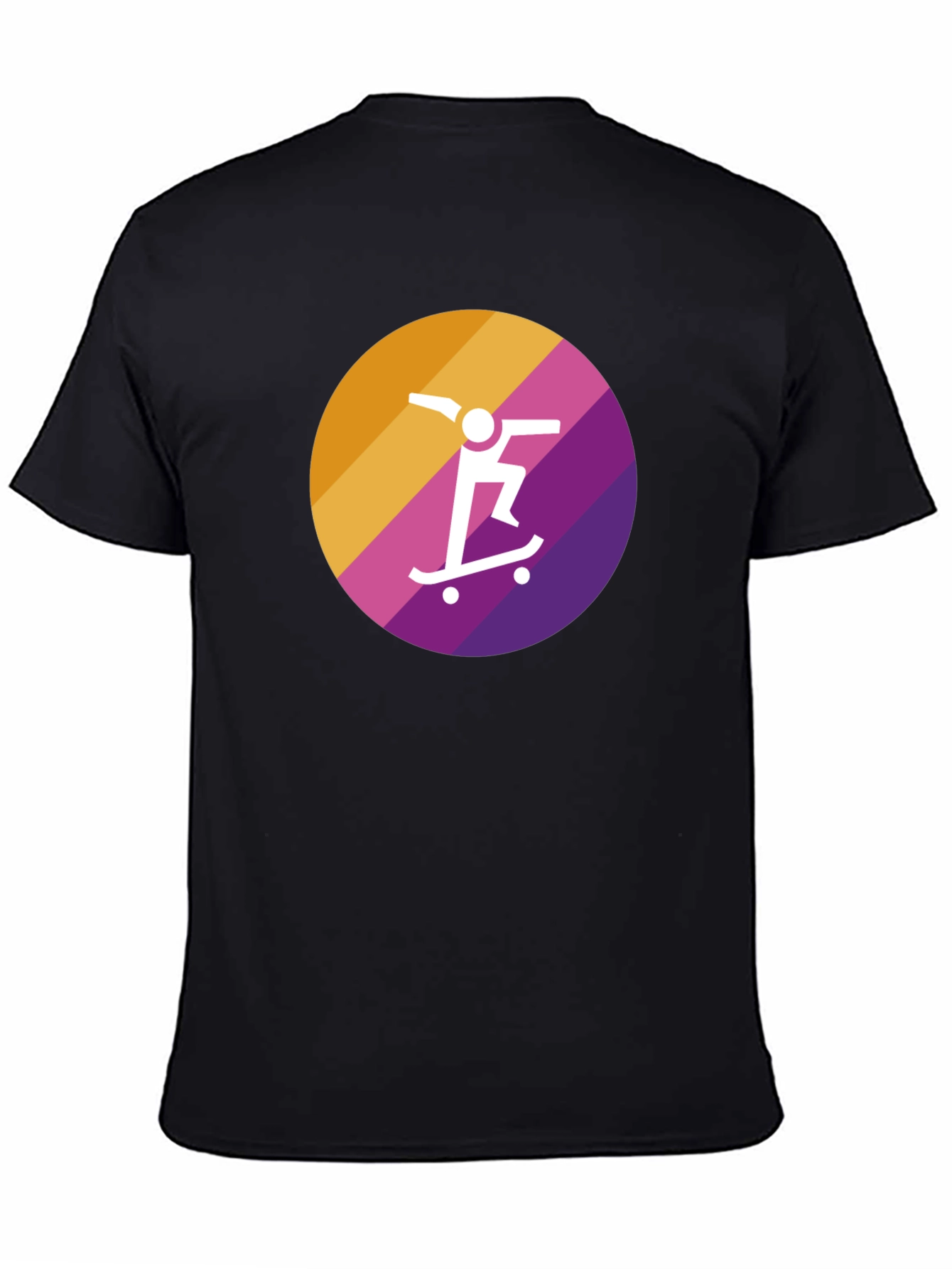 Skateboarder Graphic Tee - Black Cotton Blend