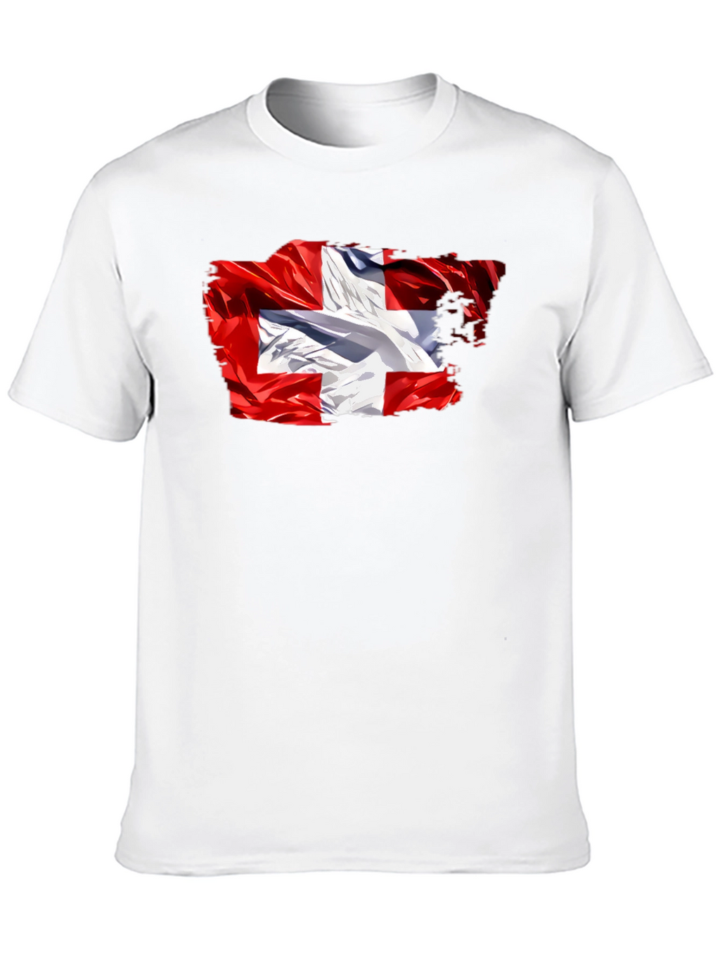 Switzerland Flag Graphic Tee - Soft Black Cotton T-Shirt