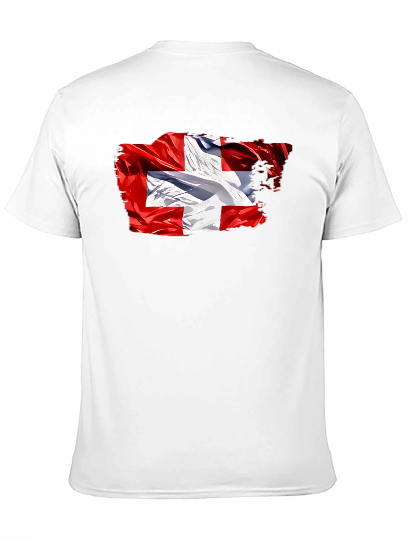 Switzerland Flag Graphic Tee - Soft Black Cotton T-Shirt