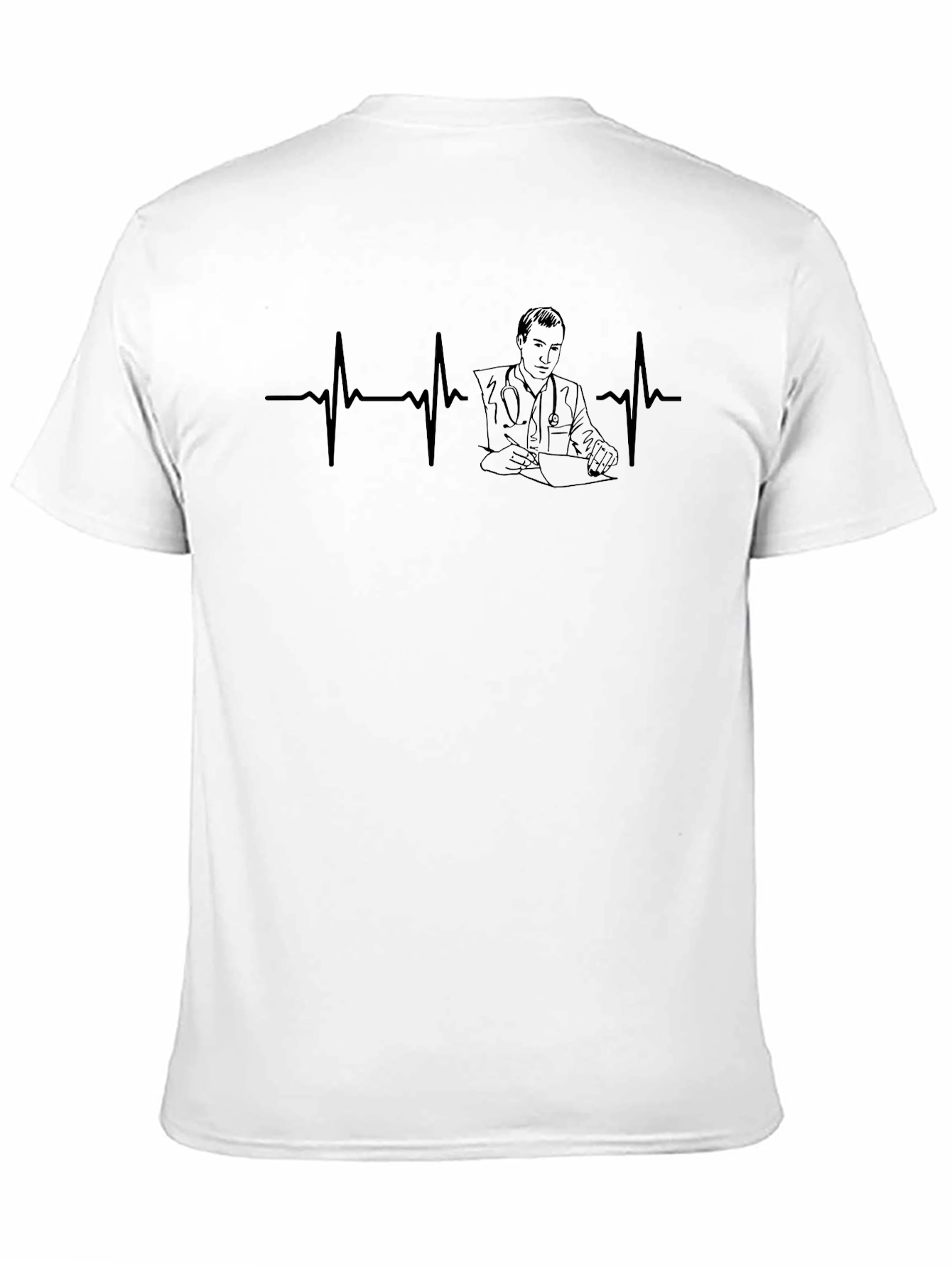Doctor Heartbeat Line Art T-Shirt