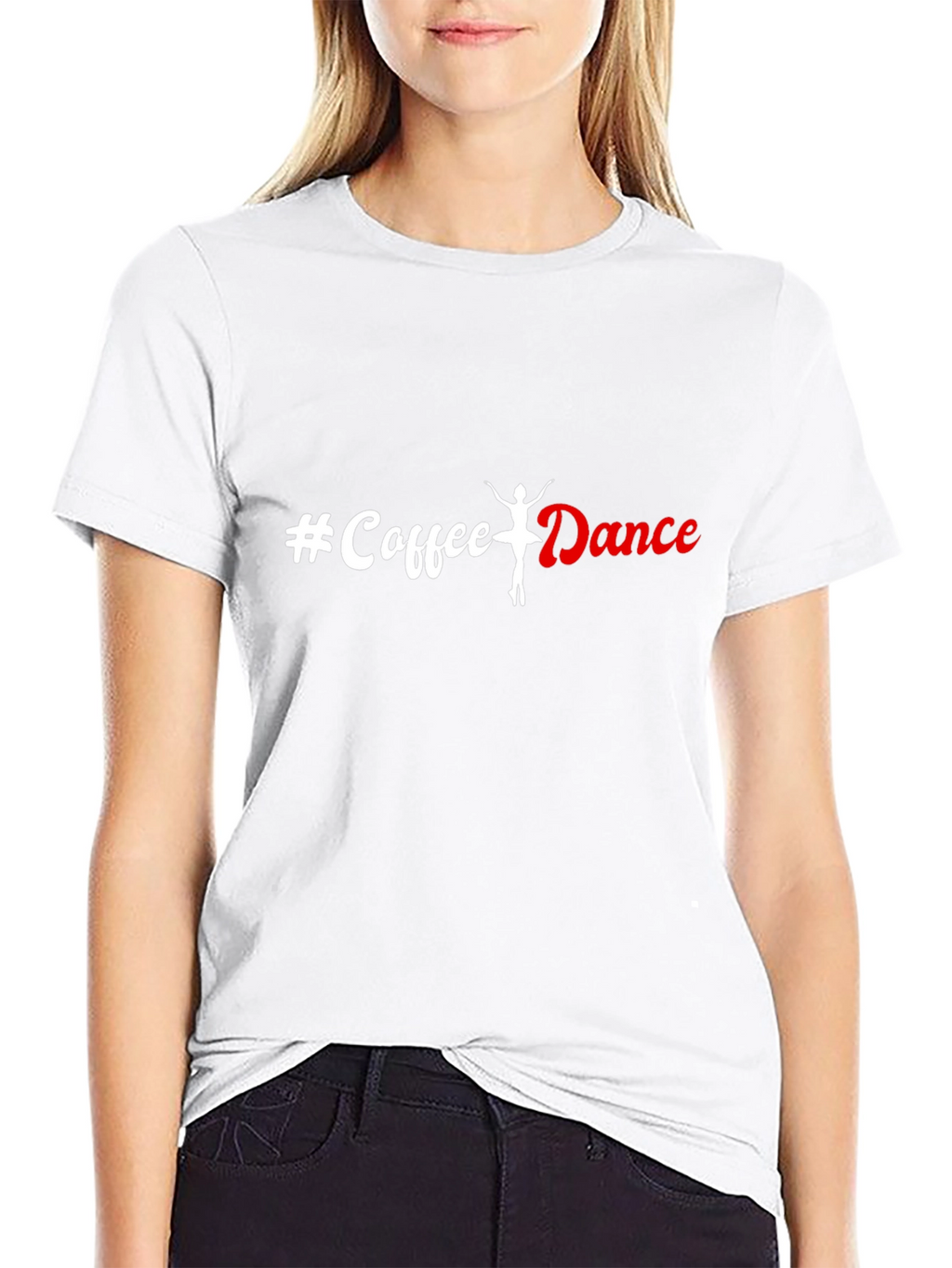Coffee Dance Graphic Tee - Black Cotton Casual