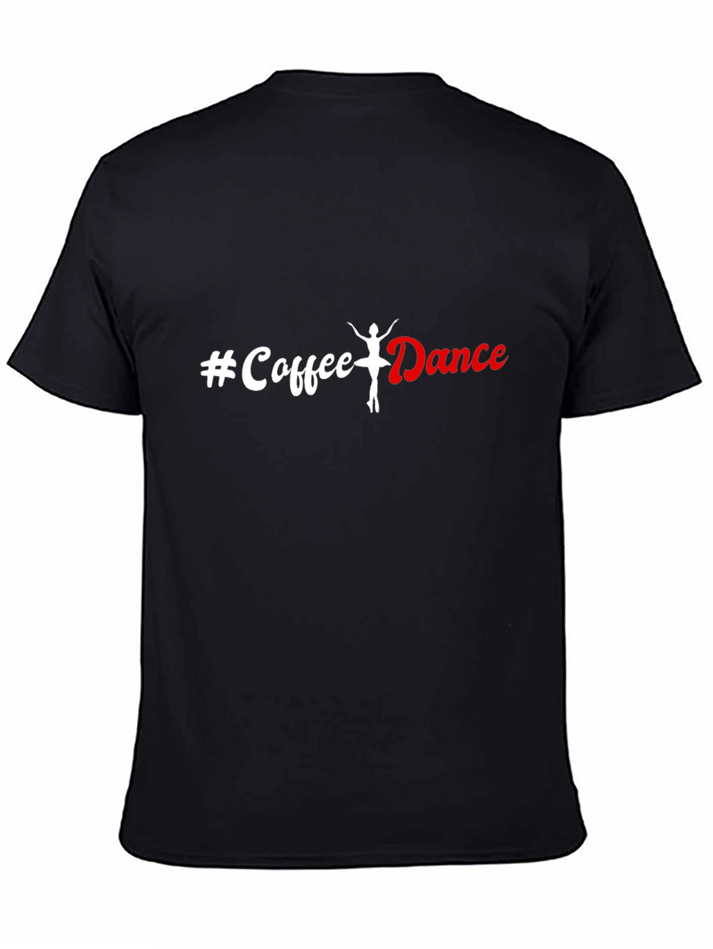 Coffee Dance Graphic Tee - Black Cotton Casual