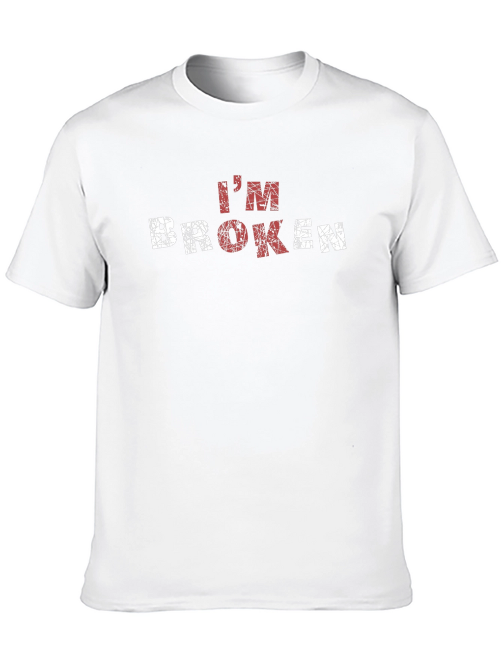 Im Broken Graphic Tee - Distressed Print T-Shirt