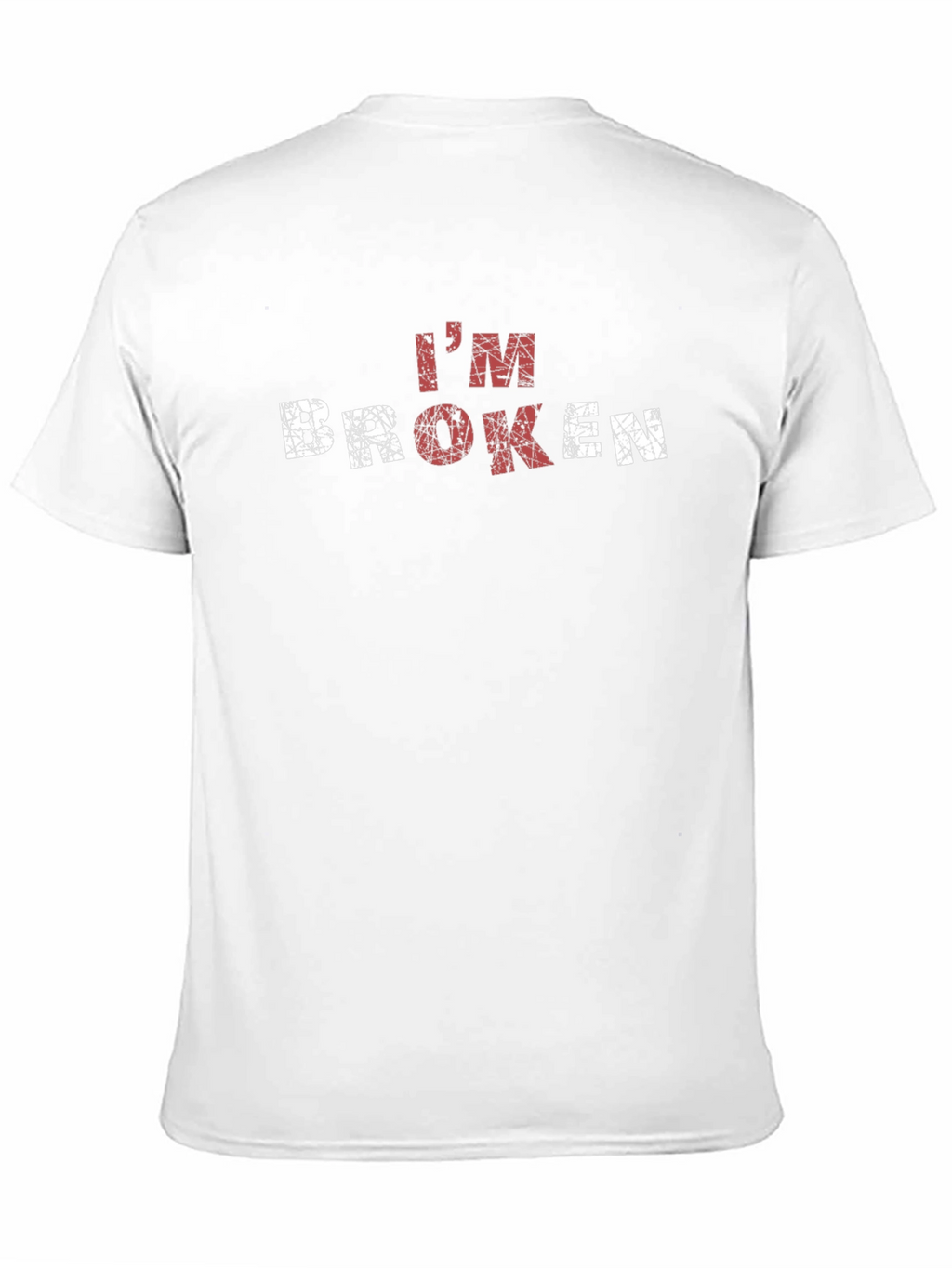 Im Broken Graphic Tee - Distressed Print T-Shirt