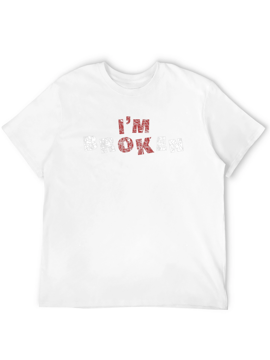 Im Broken Graphic Tee - Distressed Print T-Shirt