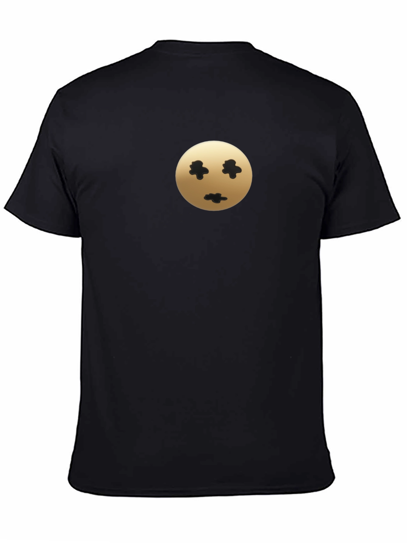 Mens Black T-Shirt with Unique Graphic Print