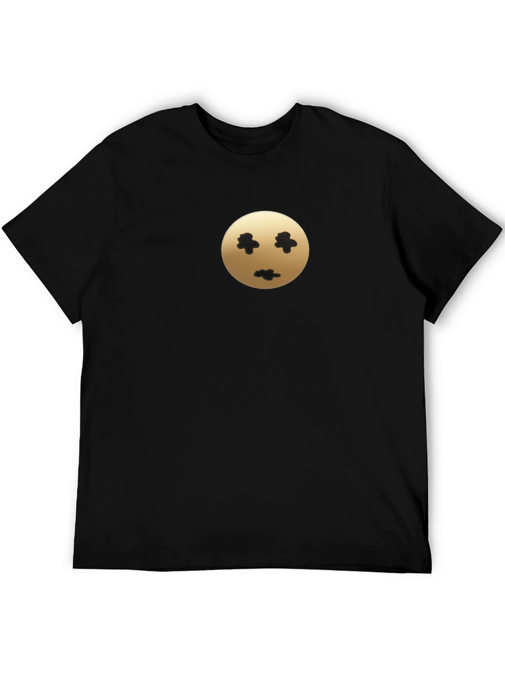 Mens Black T-Shirt with Unique Graphic Print