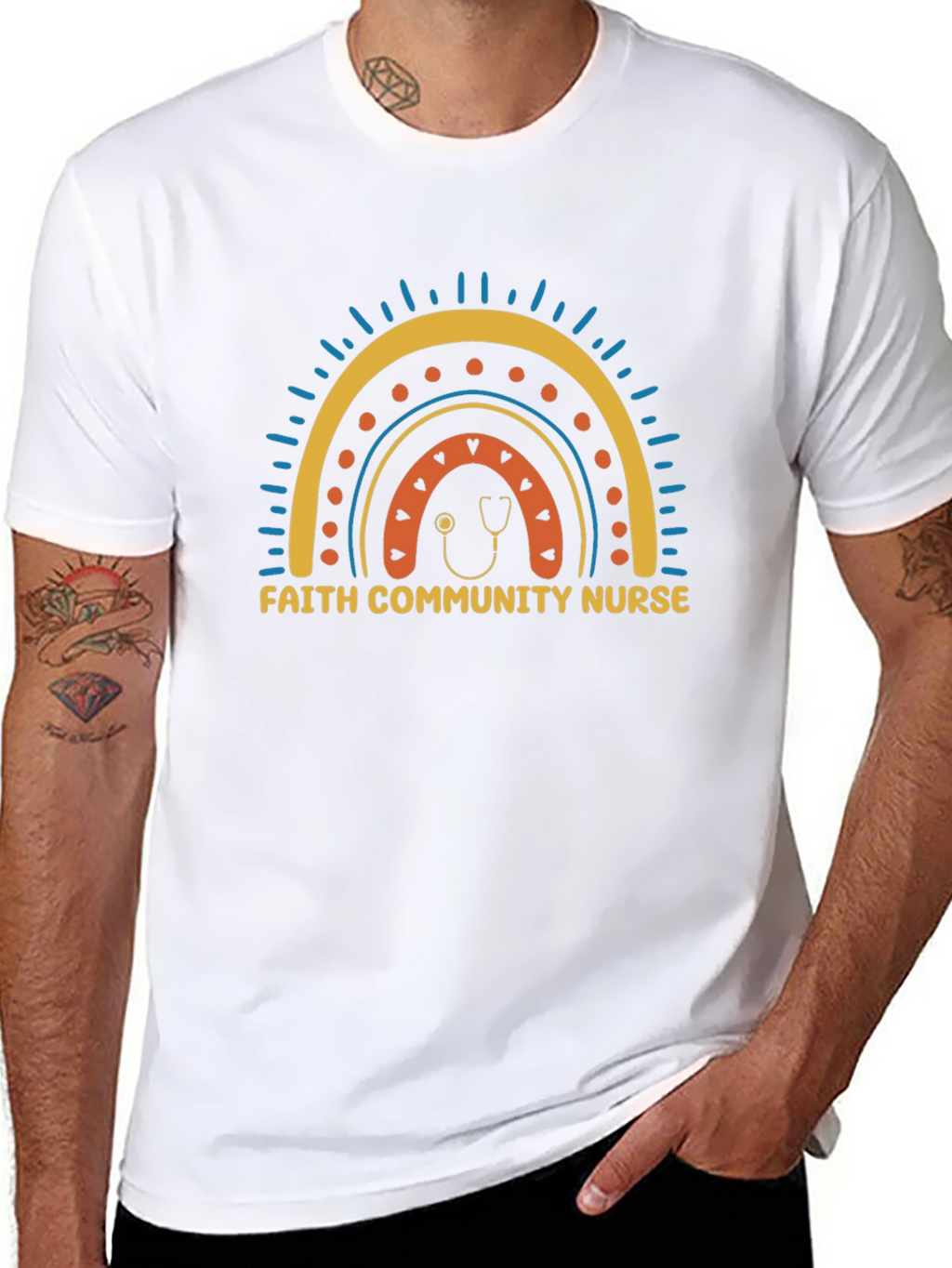 Faith Community Nurse Rainbow T-Shirt