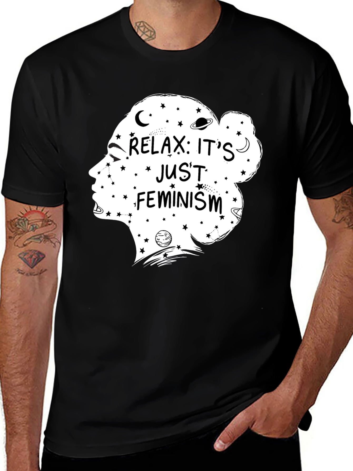Relax Its Just Feminism Graphic T-Shirt