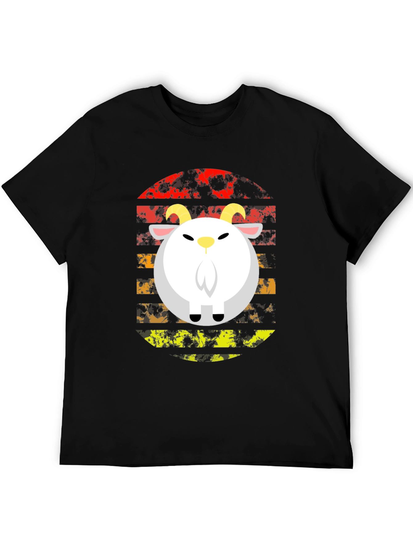 Retro Goat Graphic Tee - Black