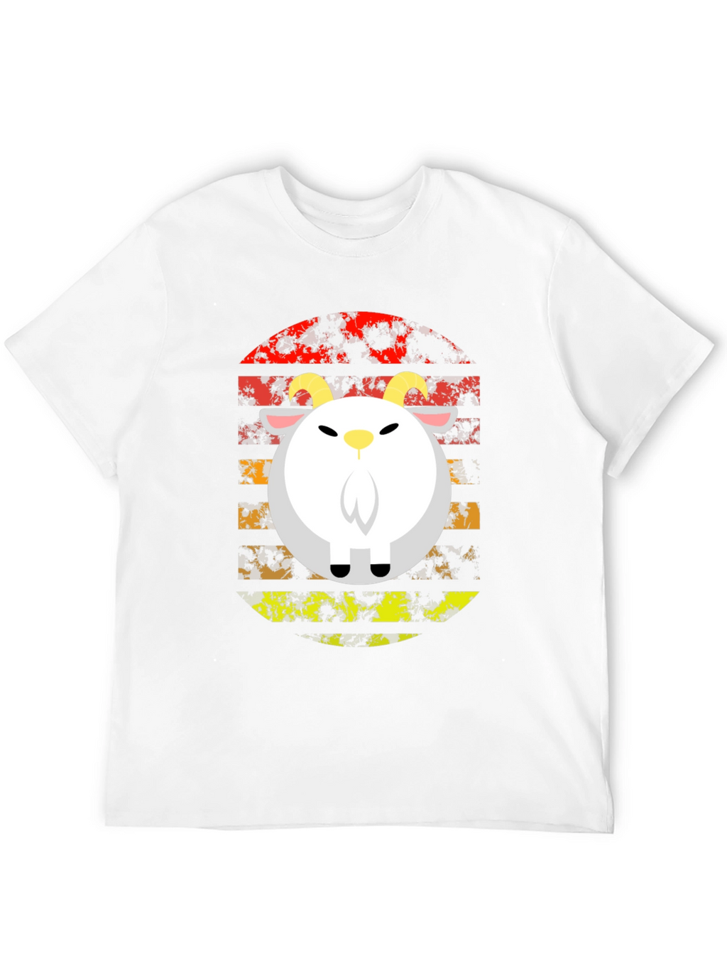 Retro Goat Graphic Tee - Black
