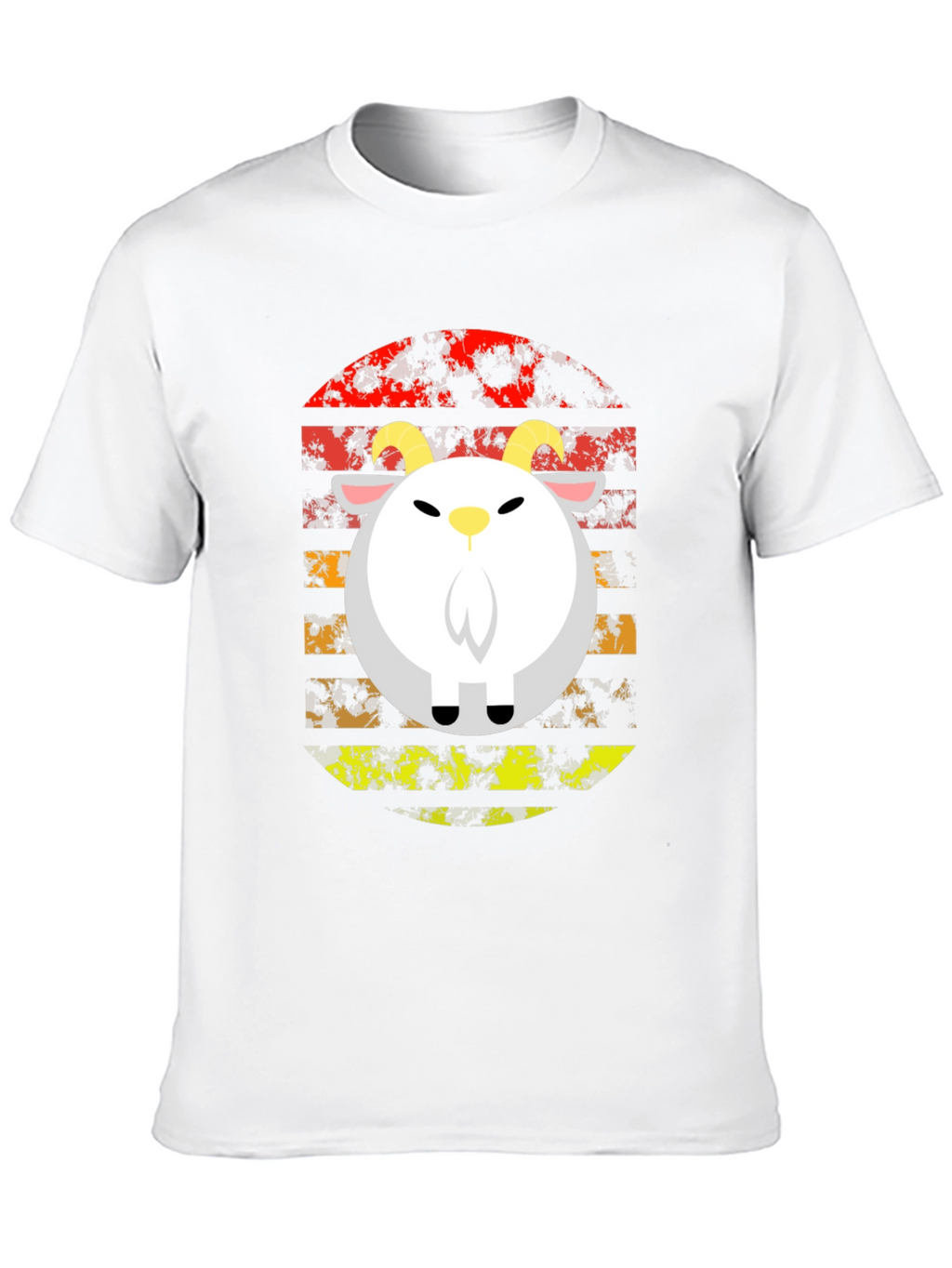 Retro Goat Graphic Tee - Black