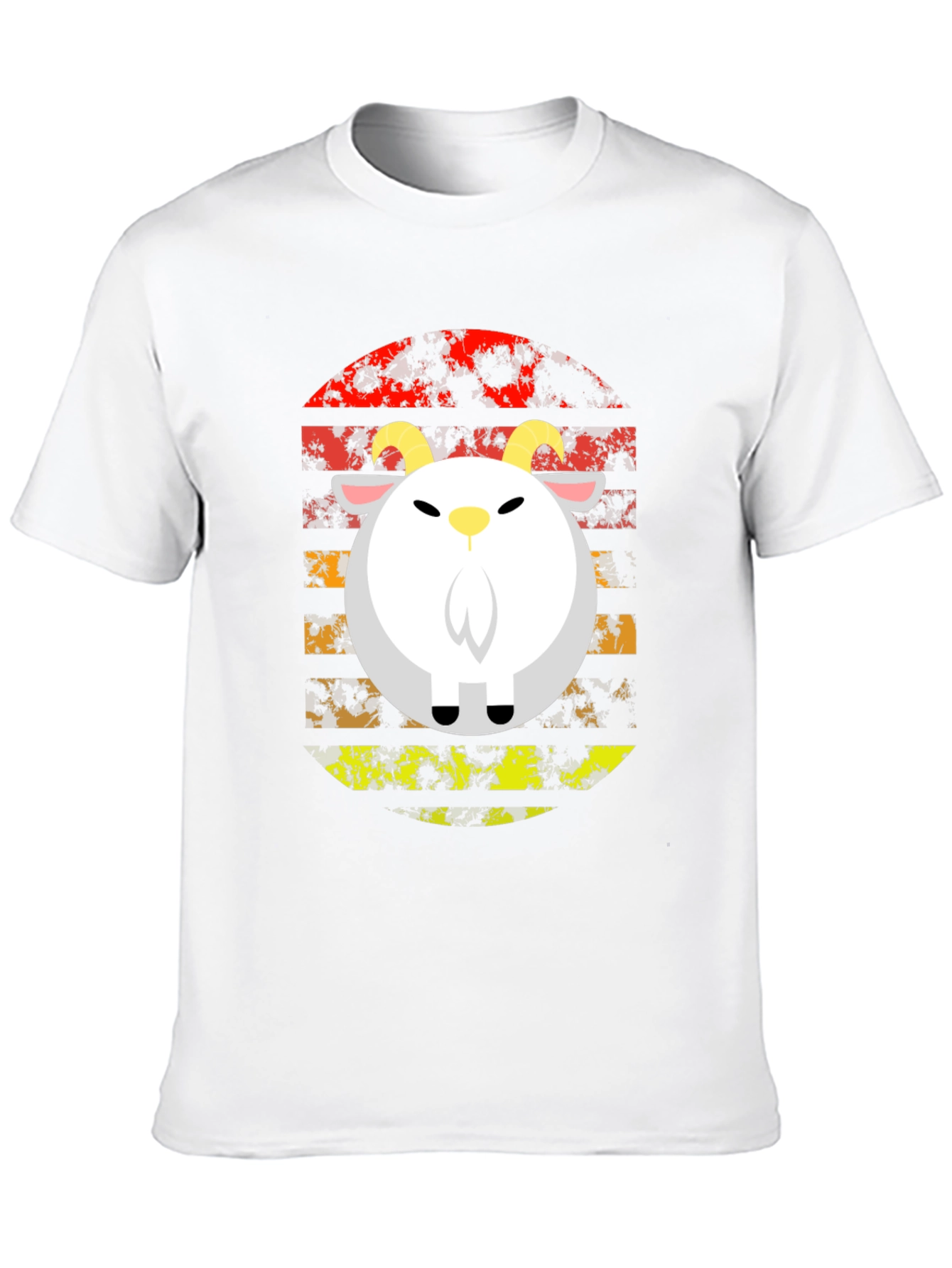 Retro Goat Graphic Tee - Black