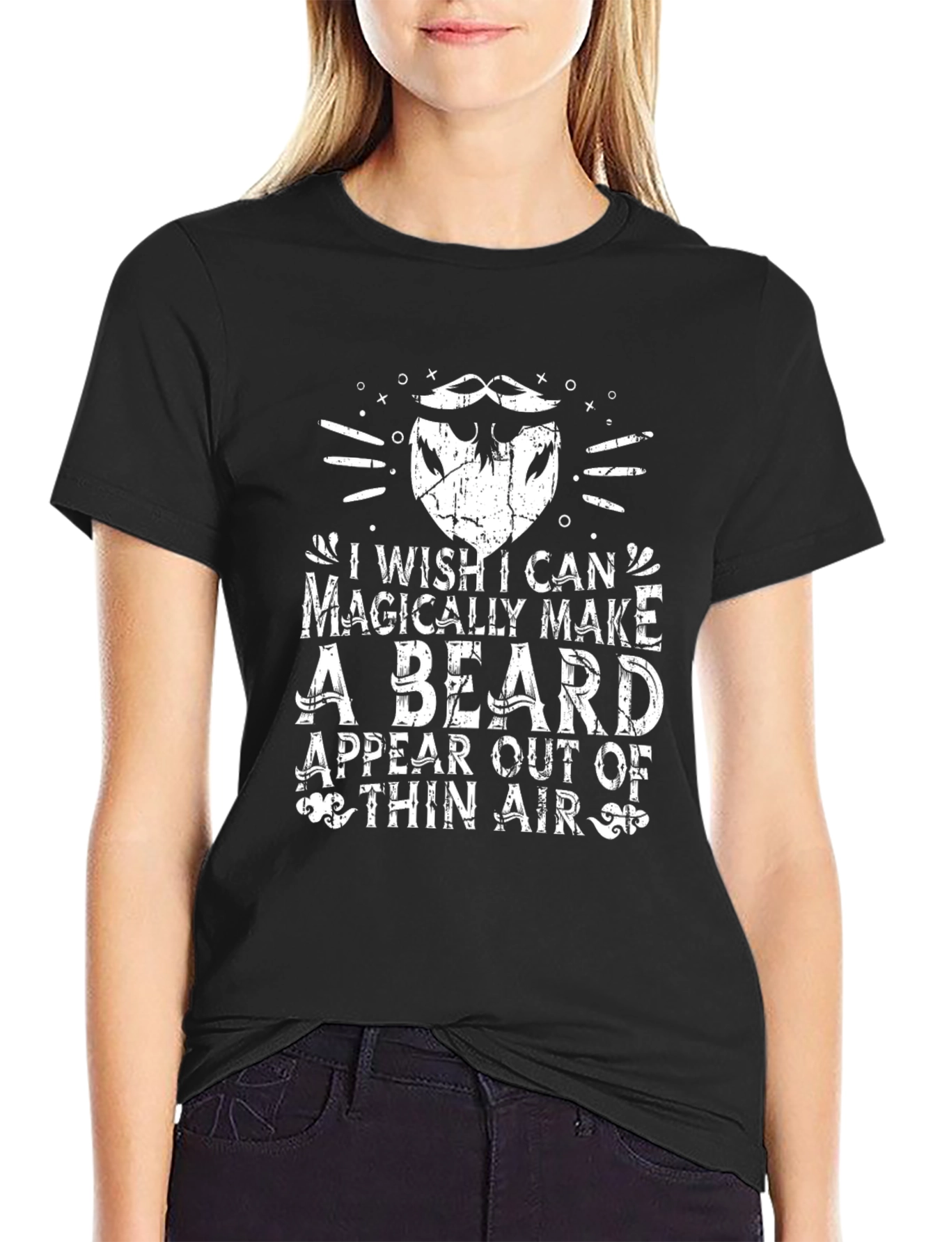 Funny Beard T-Shirt - I Wish I Could Magically Make A Beard