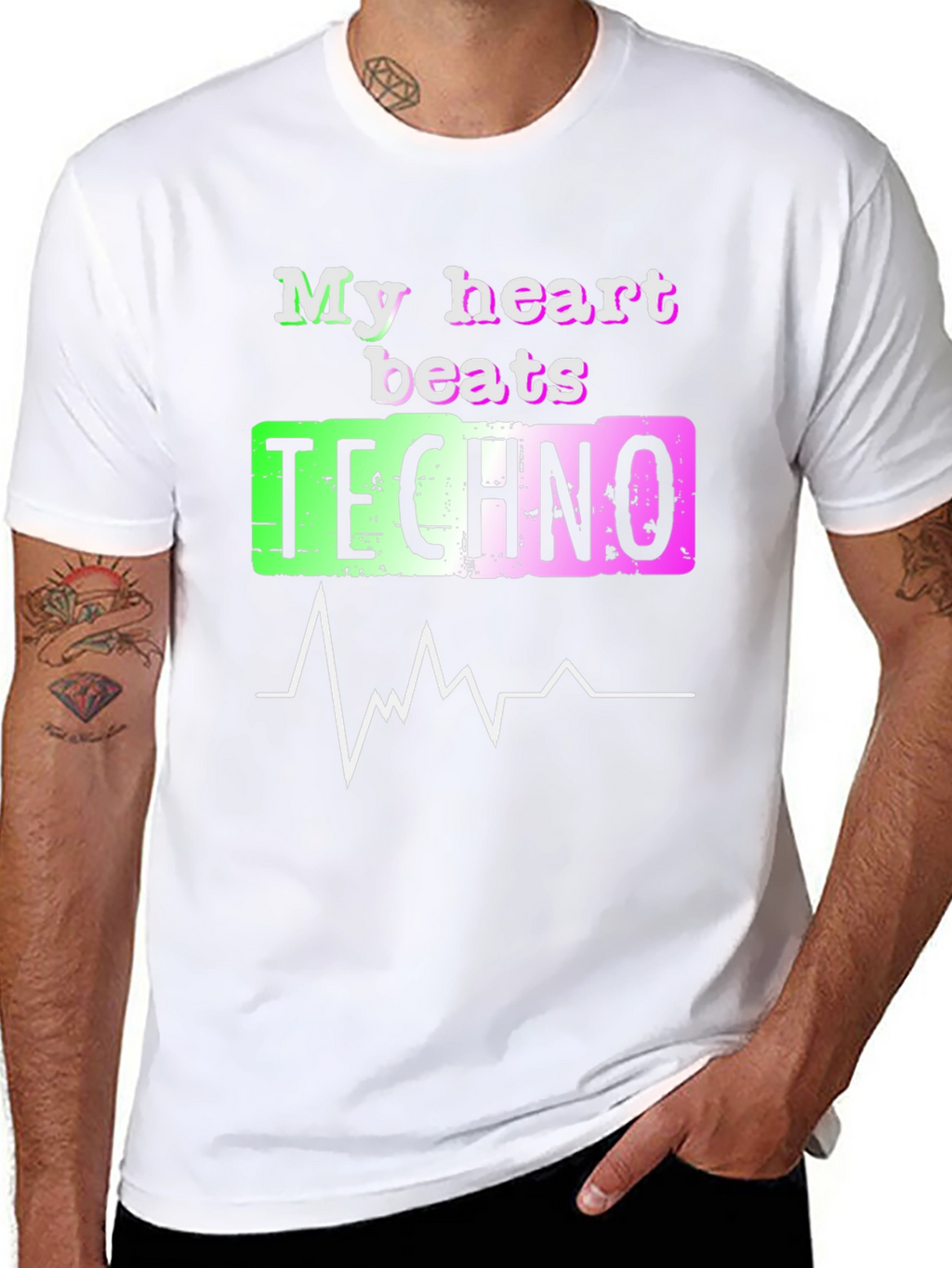 My Heart Beats Techno T-Shirt