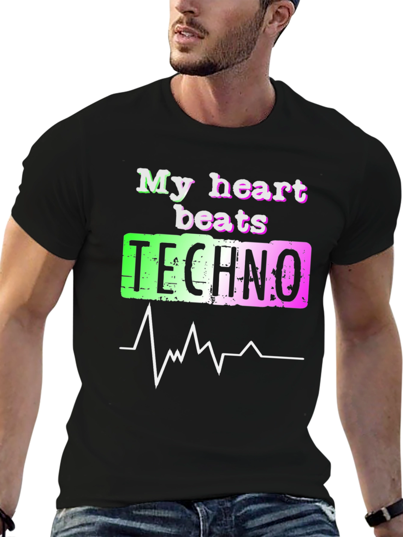 My Heart Beats Techno T-Shirt