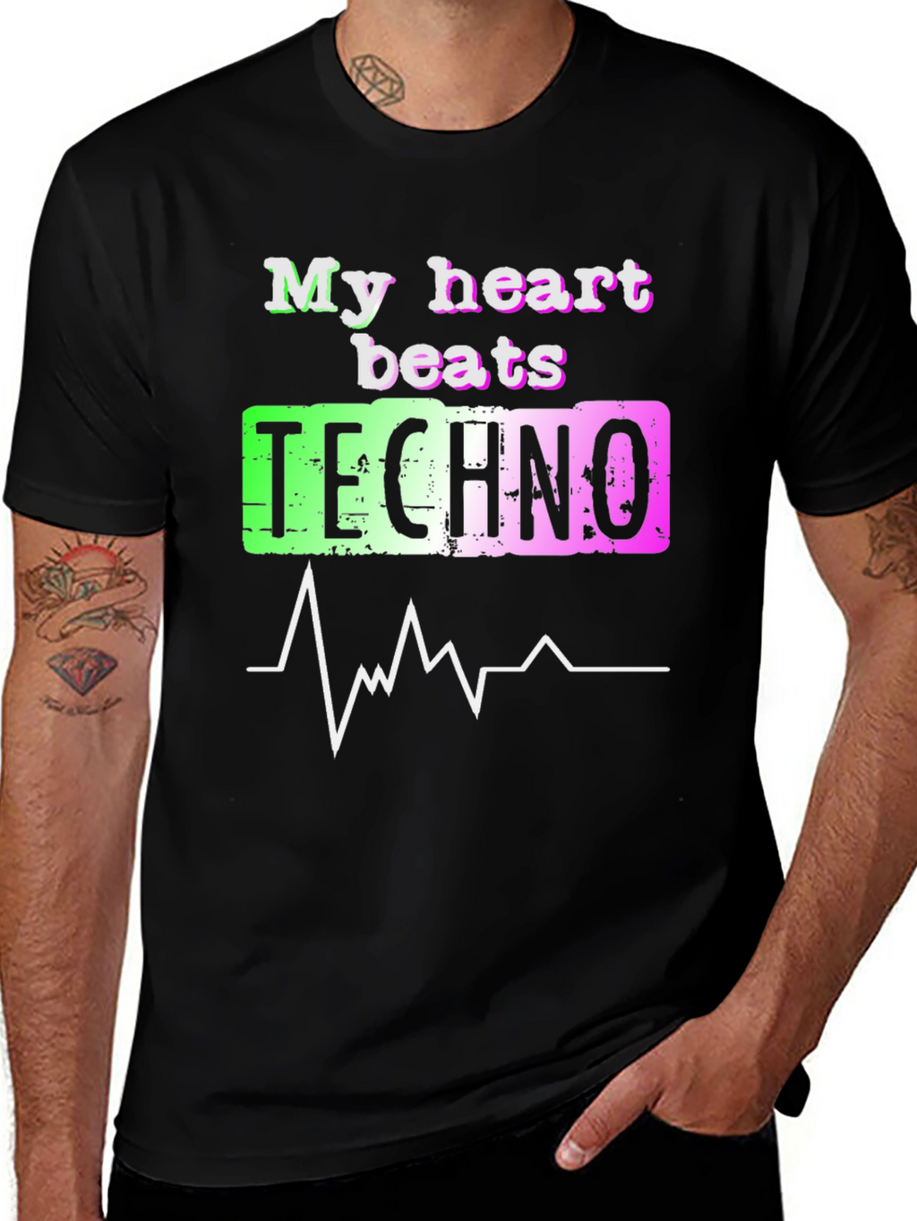 My Heart Beats Techno T-Shirt