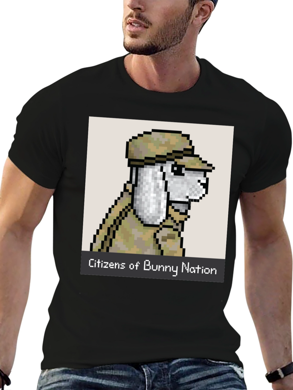 Citizens of Bunny Nation Pixel Art T-Shirt