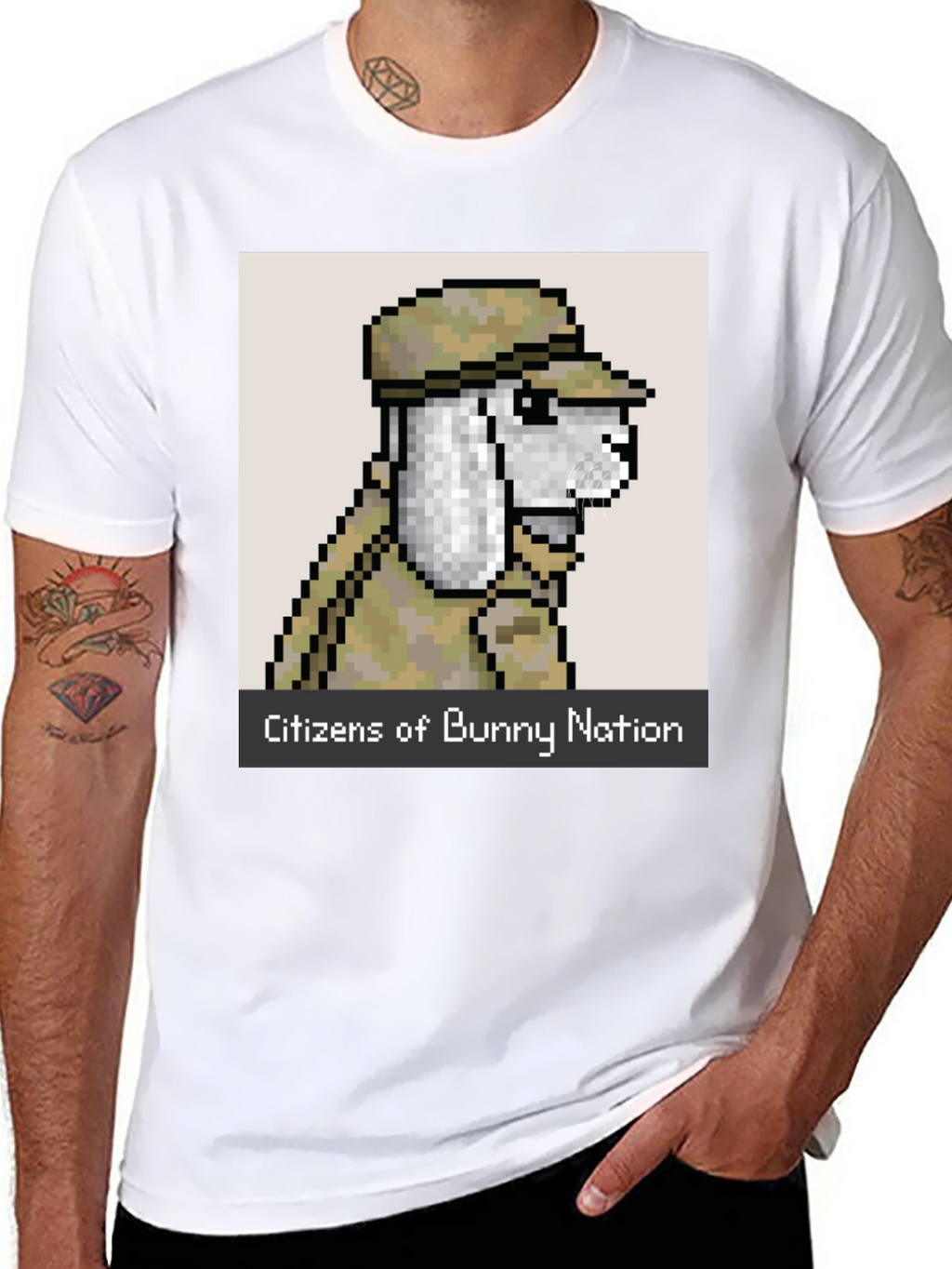 Citizens of Bunny Nation Pixel Art T-Shirt