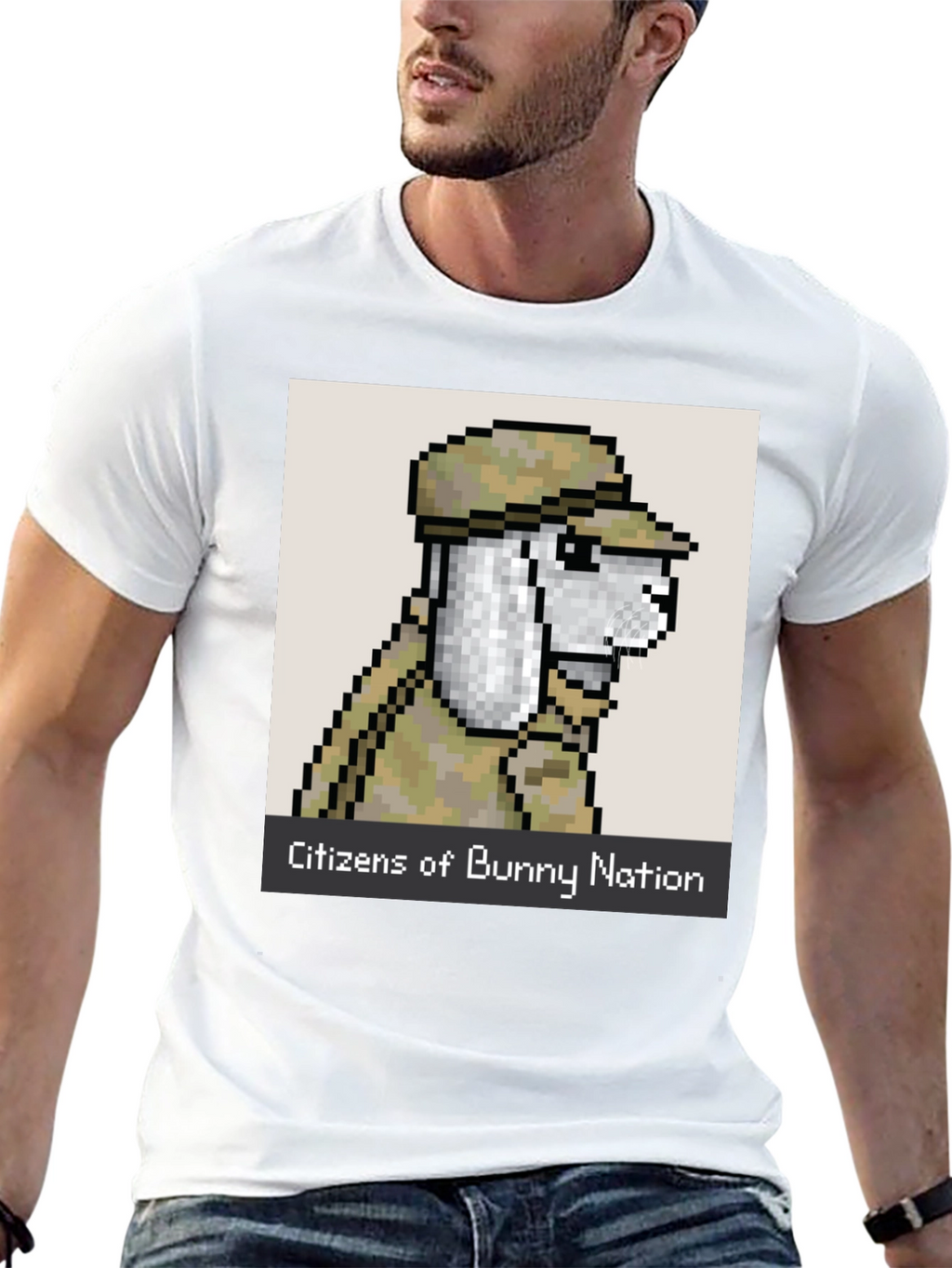 Citizens of Bunny Nation Pixel Art T-Shirt