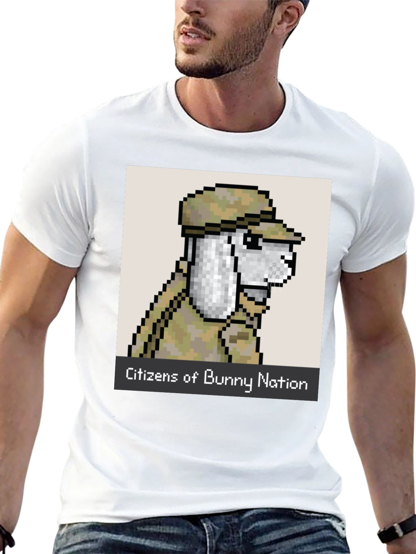 Citizens of Bunny Nation Pixel Art T-Shirt