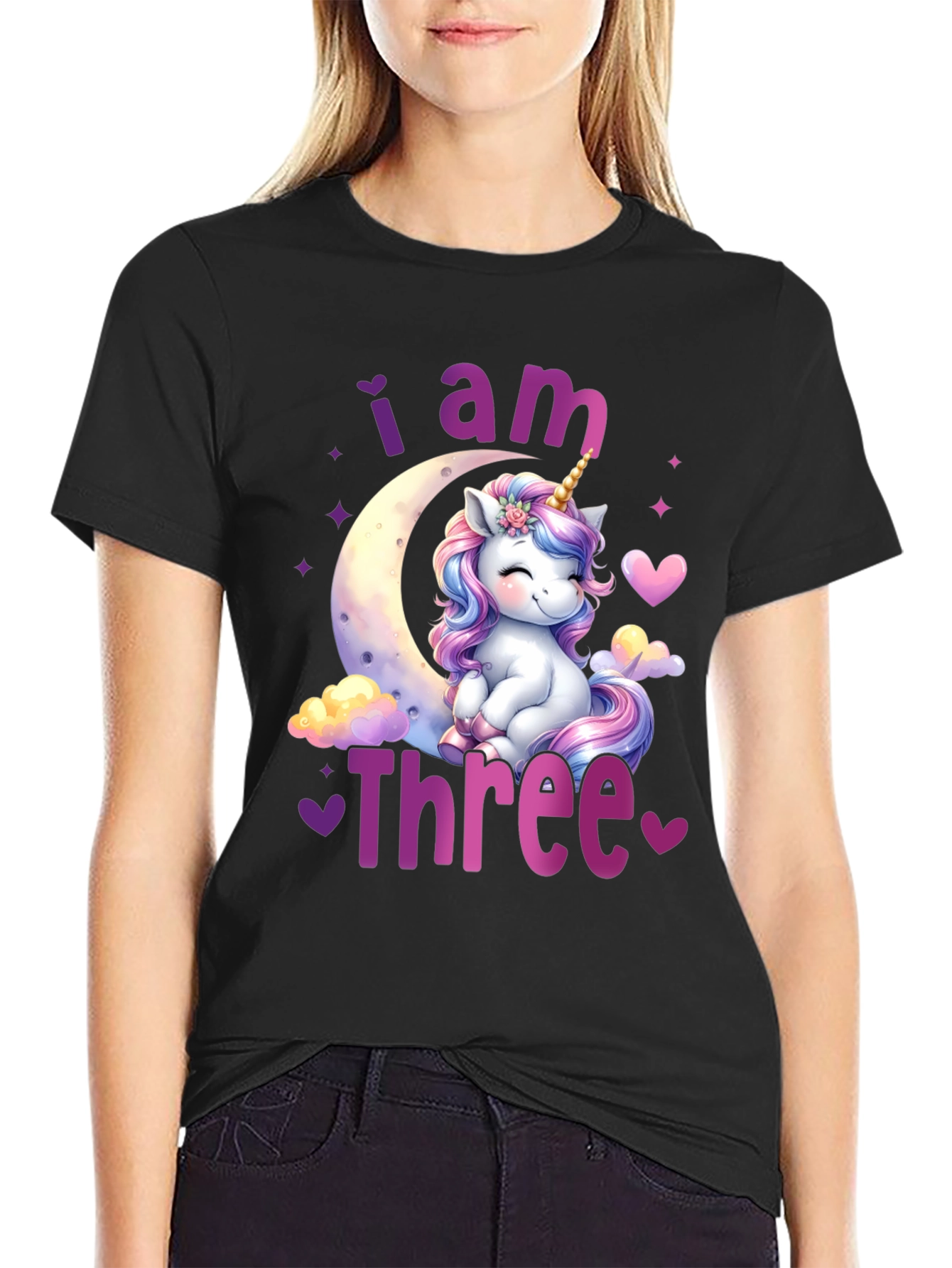 I am Three Unicorn Birthday T-Shirt
