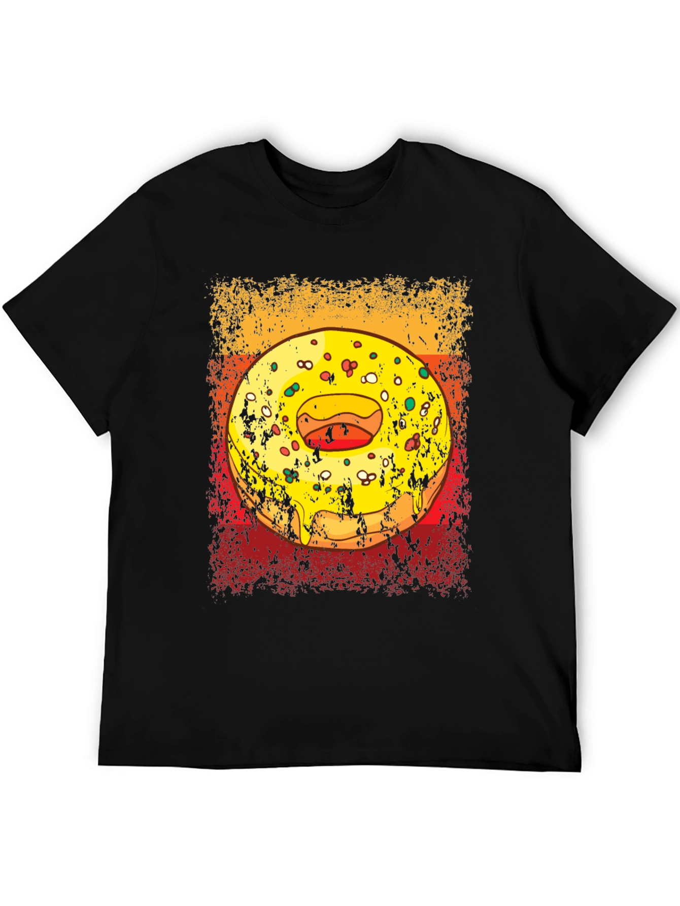 Donut Graphic Tee - Mens Black T-Shirt