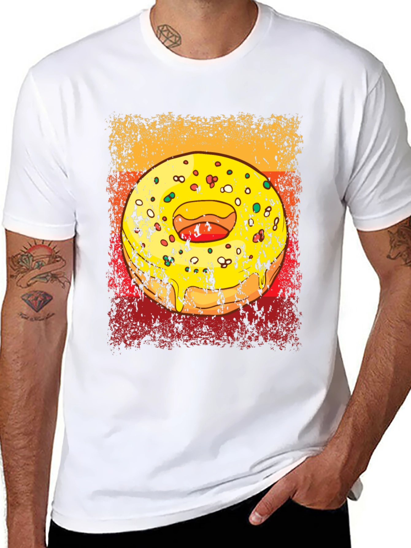 Donut Graphic Tee - Mens Black T-Shirt