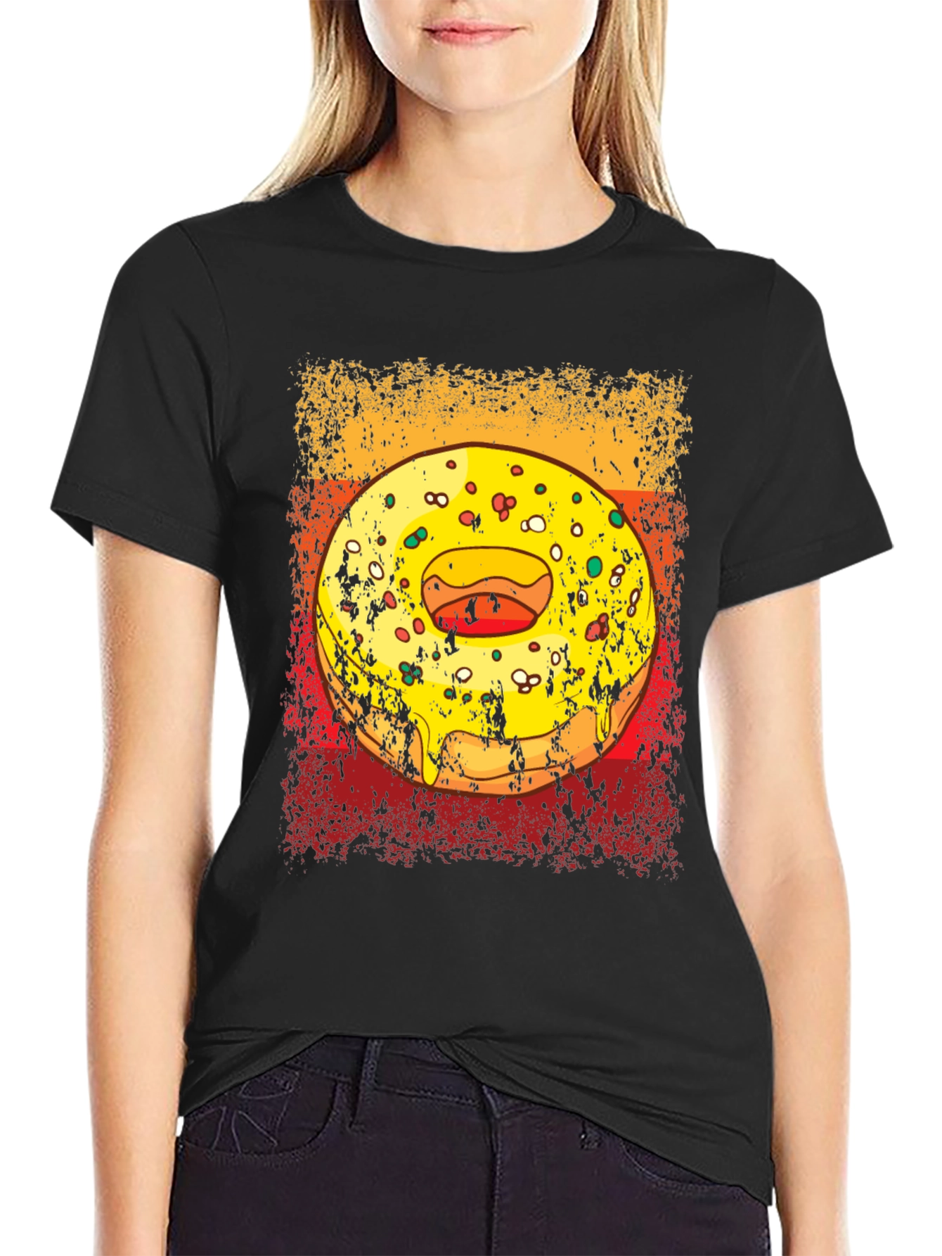 Donut Graphic Tee - Mens Black T-Shirt