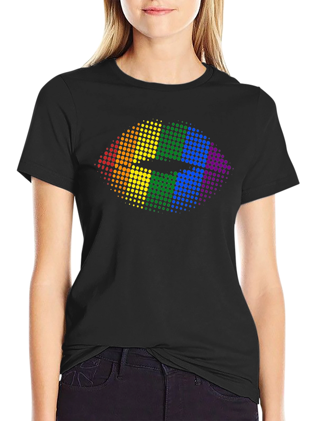 Rainbow Lips Graphic Tee - Pride Fashion