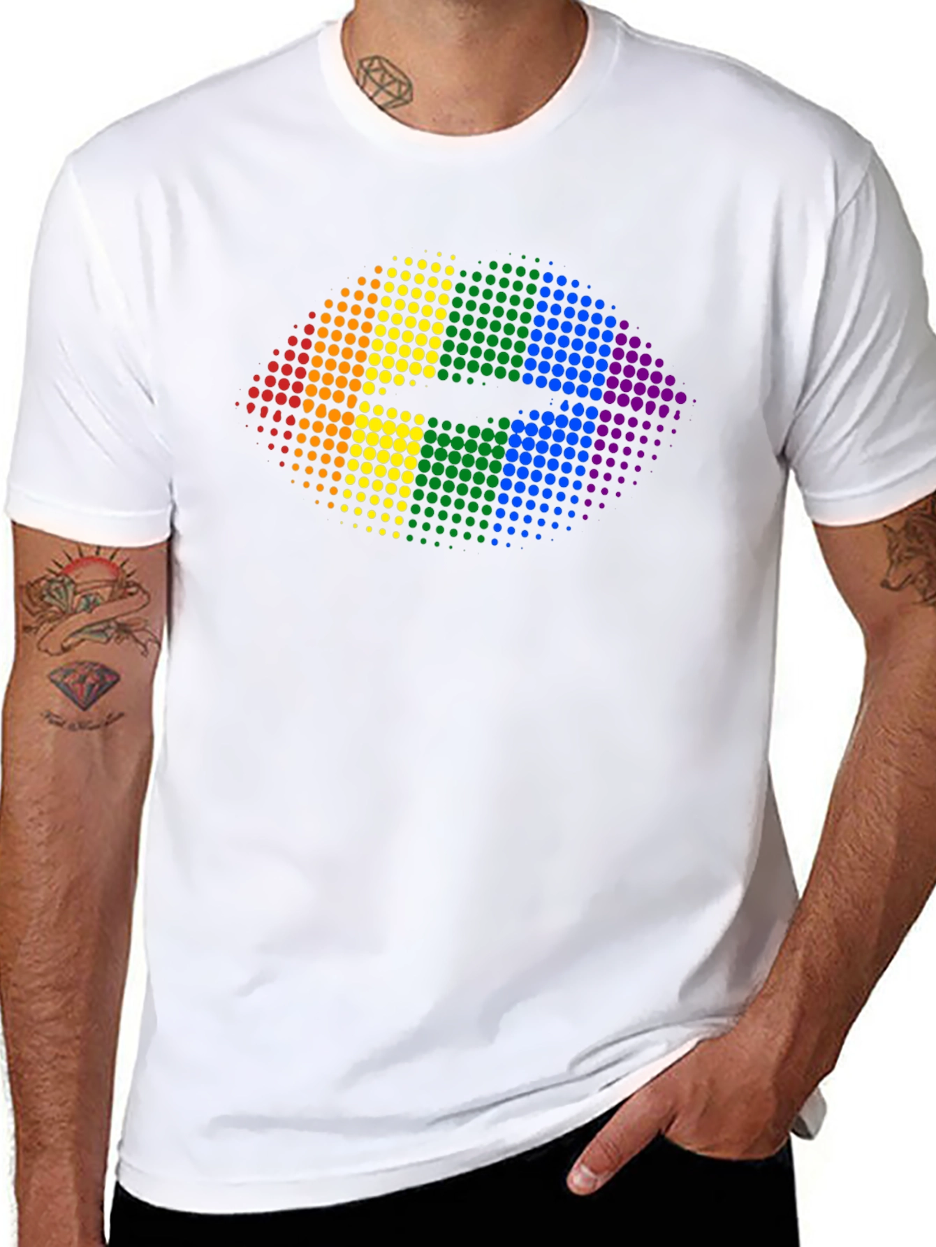 Rainbow Lips Graphic Tee - Pride Fashion