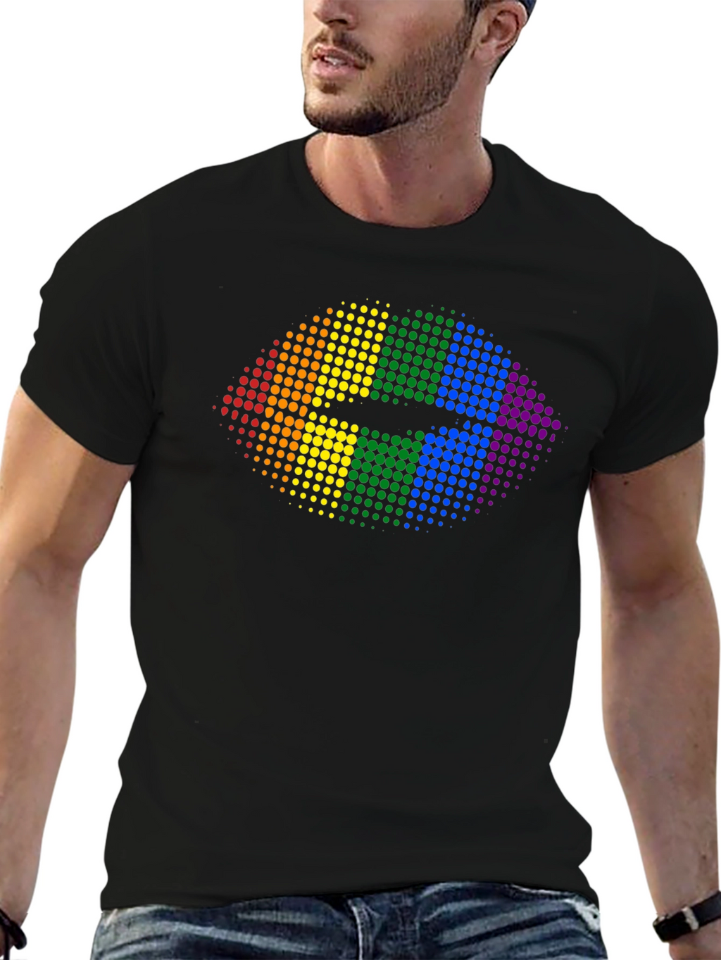 Rainbow Lips Graphic Tee - Pride Fashion