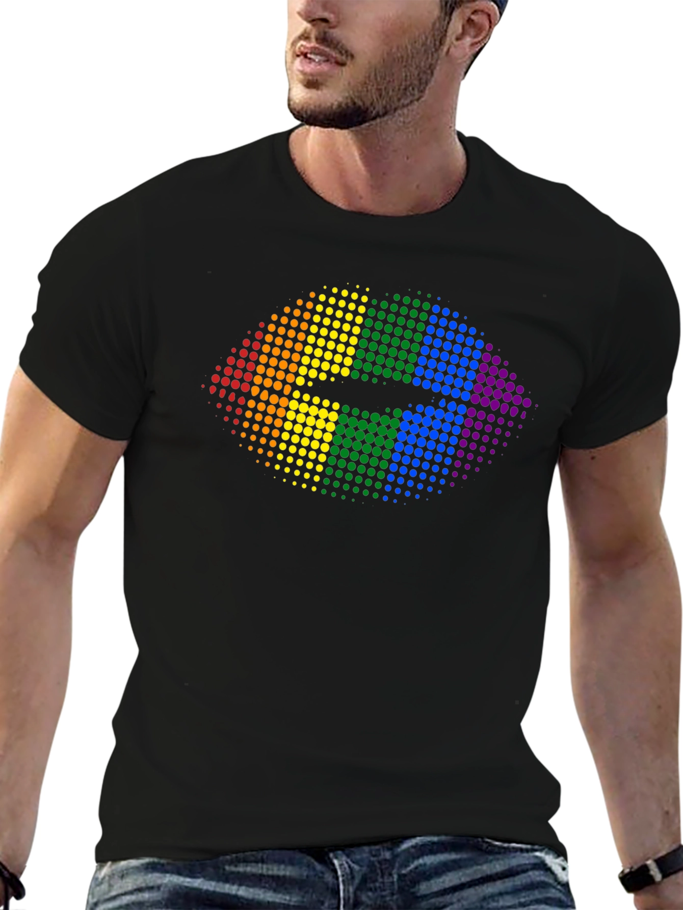 Rainbow Lips Graphic Tee - Pride Fashion