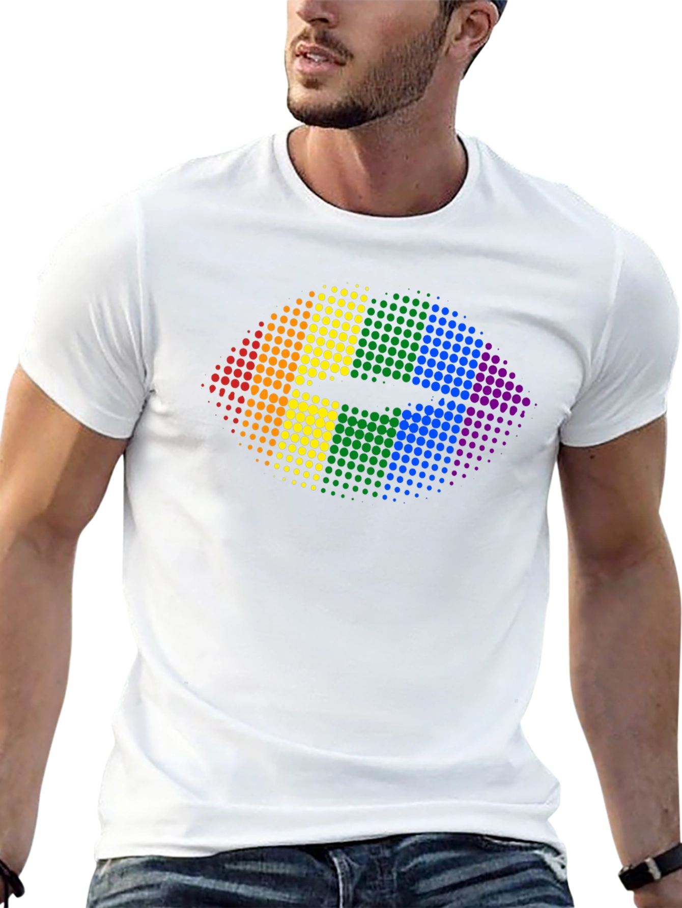 Rainbow Lips Graphic Tee - Pride Fashion