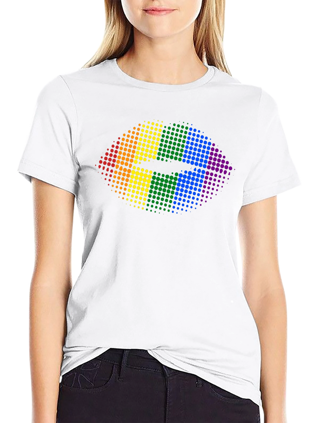 Rainbow Lips Graphic Tee - Pride Fashion