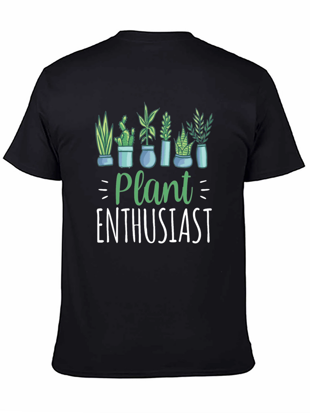 Plant Enthusiast Graphic T-Shirt - Black