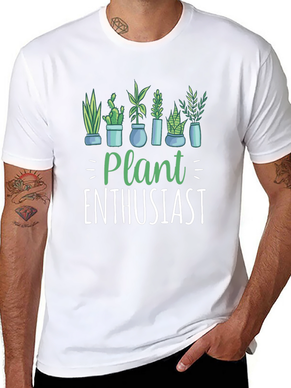 Plant Enthusiast Graphic T-Shirt - Black